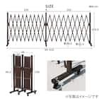 伸縮式アルミゲート(幅5m ブラウン) 10枚目画像
