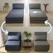 組立簡単でコンパクトなソファベッド 布張りタイプ