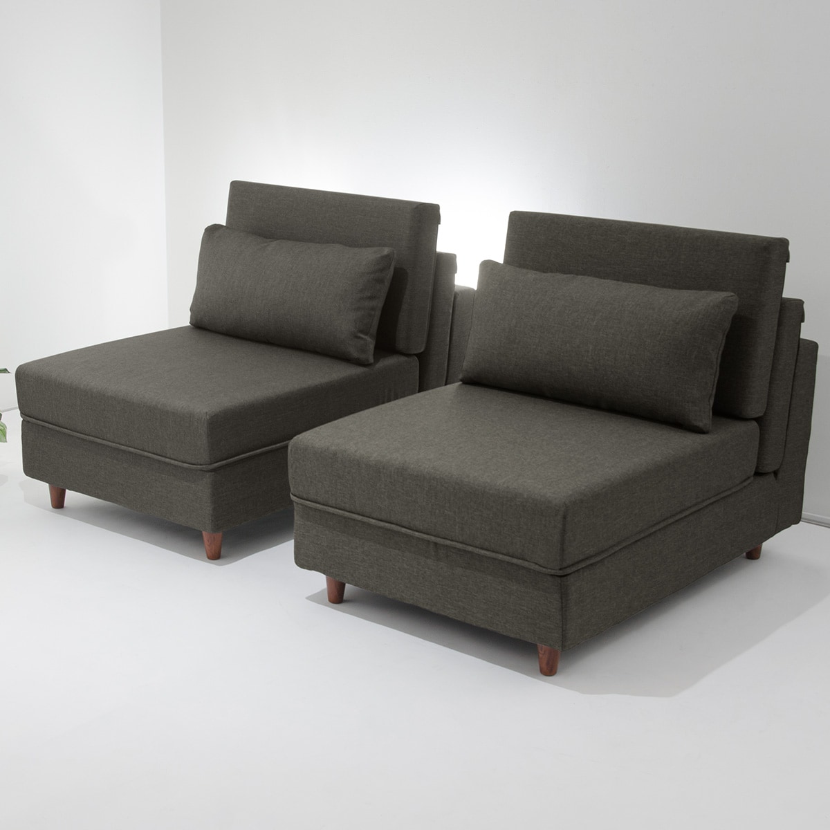 組立簡単でコンパクトなソファベッド 布張りタイプ (GY) | ニトリ