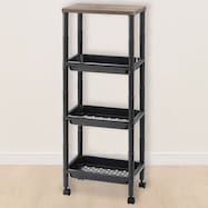 ウッドテーブルラック 4段 ブラック(WTW)