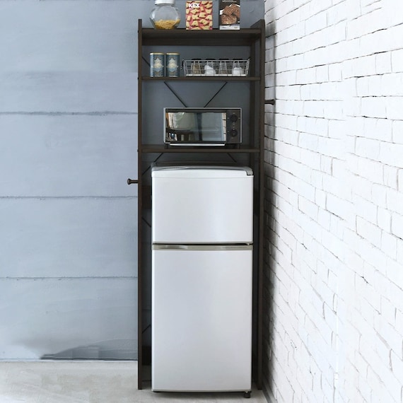 冷蔵庫ラック 可動棚付き (幅60cm DBR) 1枚目画像