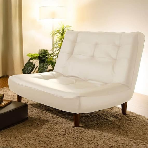 リクライニングソファ 合皮タイプ (リミット WH) 1枚目画像