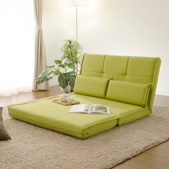 リクライニングソファベッド 布張りタイプ (リズム GR) 4枚目画像