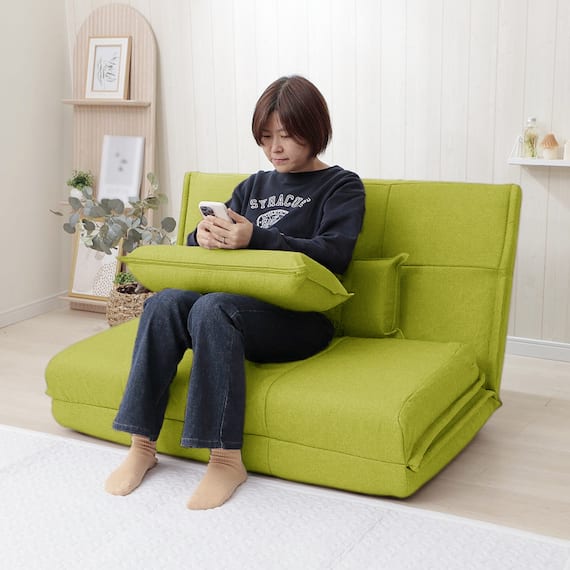 リクライニングソファベッド 布張りタイプ (リズム GR) 9枚目画像