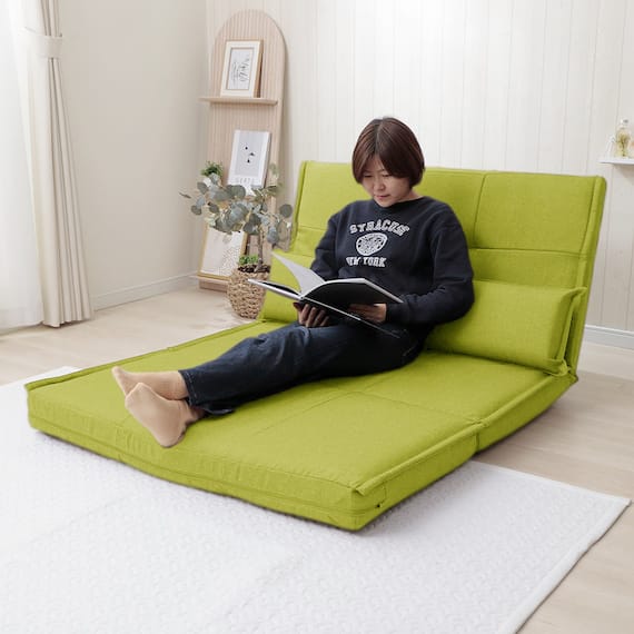 リクライニングソファベッド 布張りタイプ (リズム GR) 11枚目画像