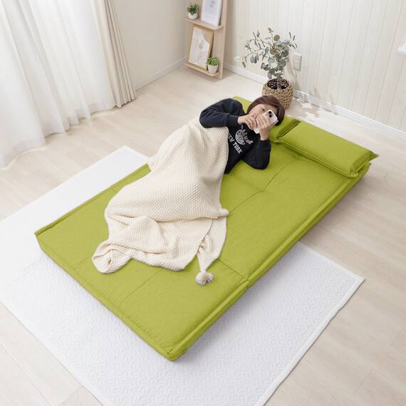 リクライニングソファベッド 布張りタイプ (リズム GR) 14枚目画像