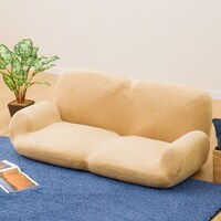 肘付きローソファ ふっくらパン きなこ (BE)