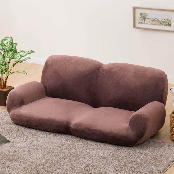 肘付きローソファ ふっくらパン ココア (BR) 1枚目画像