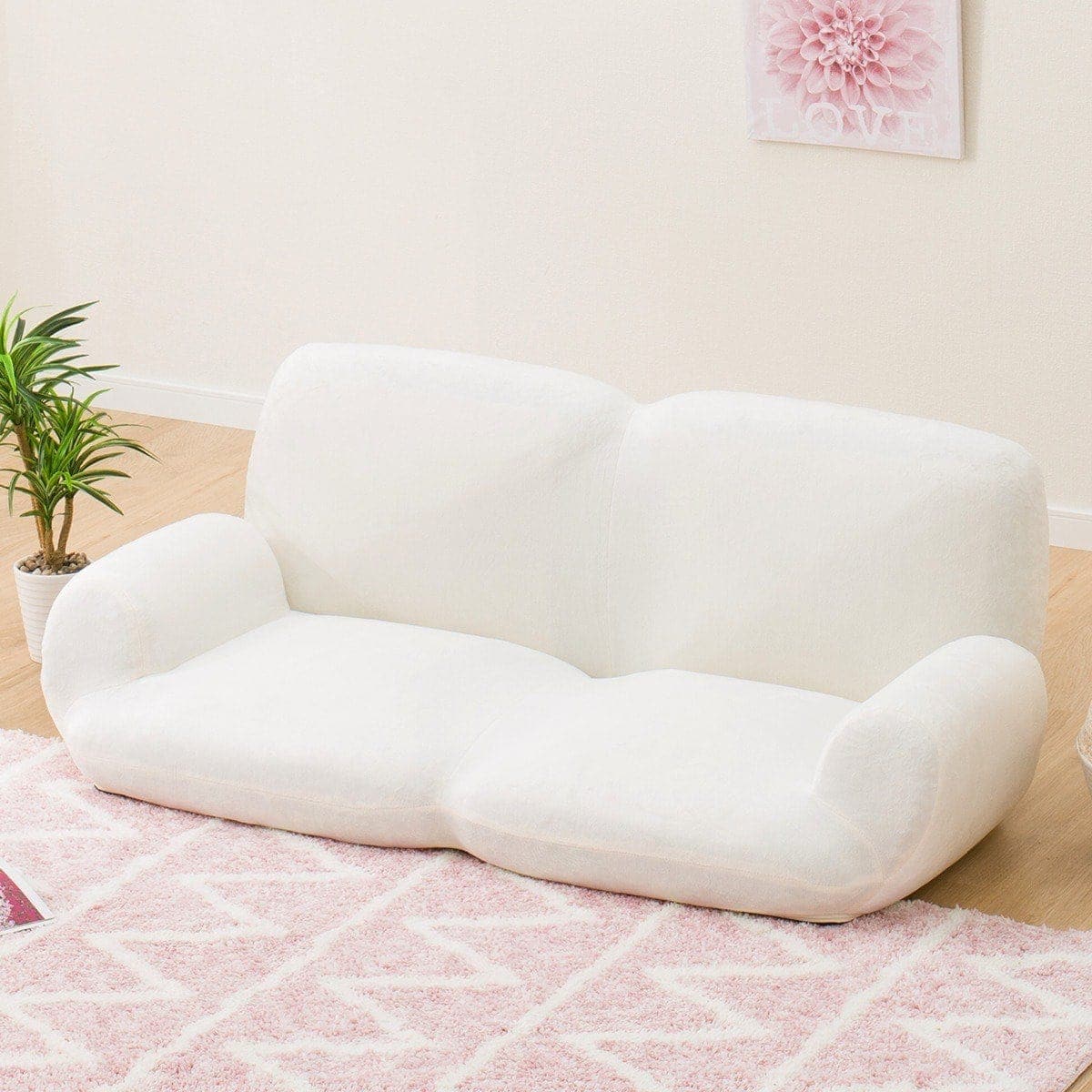 肘付きローソファ ふっくらパン シュガー Wh 通販 ニトリネット 公式 家具 インテリア通販 肘付きローソファ ふっくらパン シュガー Wh 通販 ニトリネット 公式 家具 インテリア通販