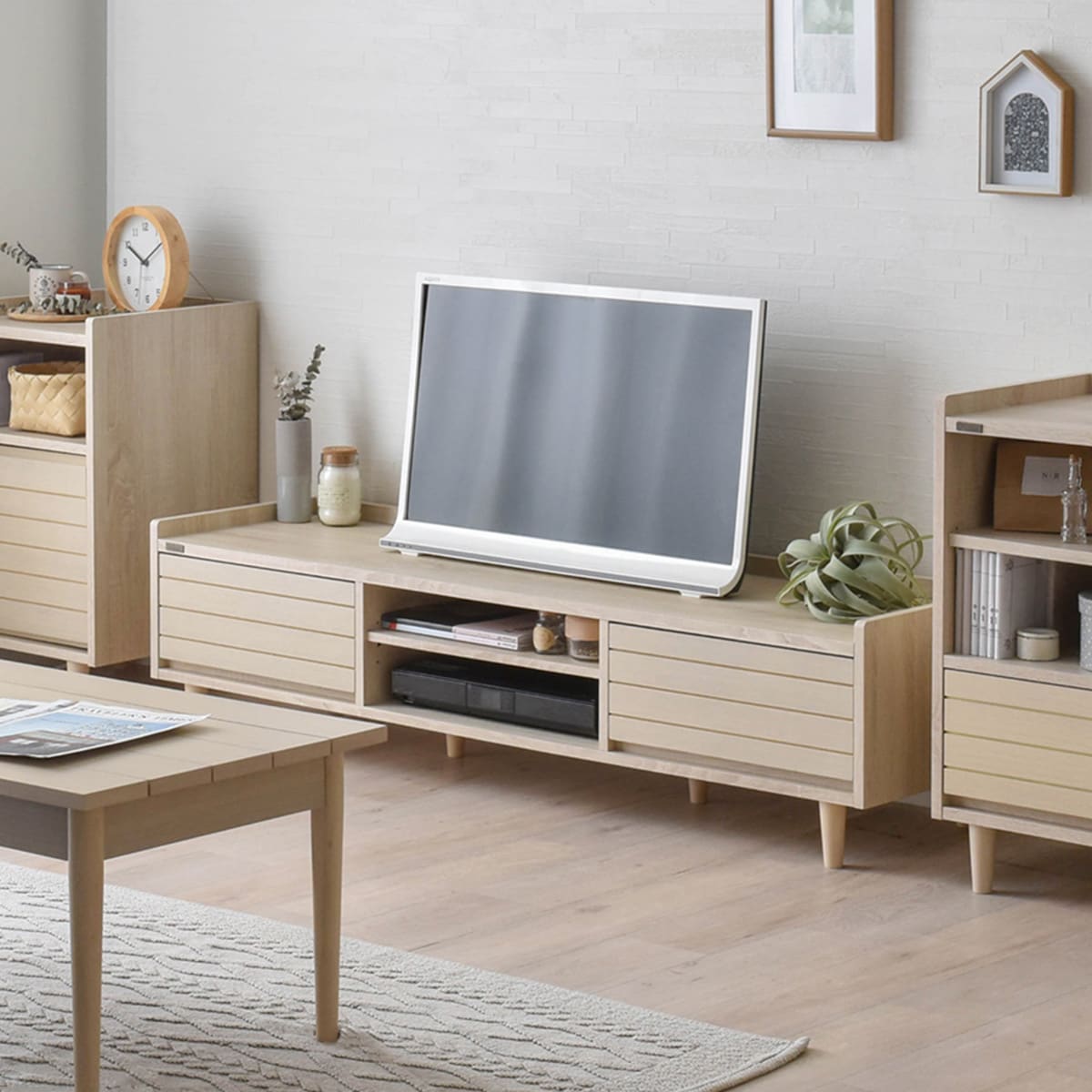 ニトリ ローボード (幅150cm IV) テレビ台 ニトリ ローボード（W150 ロータイプ BR） テレビ台 TV台 TVボード