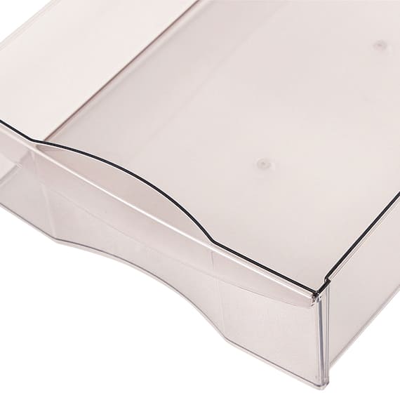 文具・書類整理に便利な深型クリアチェスト(6段 アイボリー) 2枚目画像