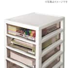 文具・書類整理に便利な深型クリアチェスト(6段 アイボリー) 3枚目画像