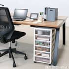 文具・書類整理に便利な深型クリアチェスト(6段 アイボリー) 5枚目画像