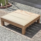 人工木縁台(90×90cm ライトブラウン) 1枚目画像