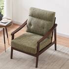 1人掛け北欧風ソファ 布張りタイプ (ZF1533 GR/BR) 3枚目画像