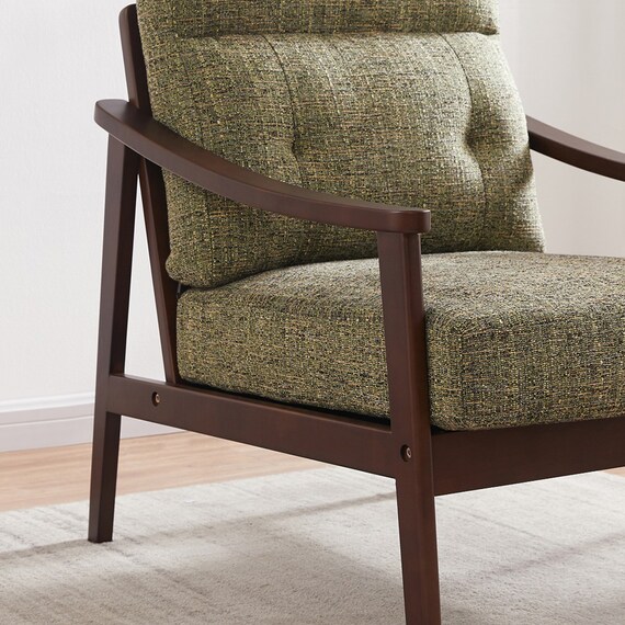 1人掛け北欧風ソファ 布張りタイプ (ZF1533 GR/BR) 4枚目画像