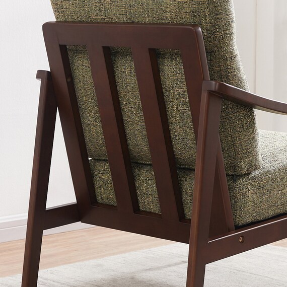 1人掛け北欧風ソファ 布張りタイプ (ZF1533 GR/BR) 5枚目画像