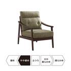 1人掛け北欧風ソファ 布張りタイプ (ZF1533 GR/BR) 9枚目画像