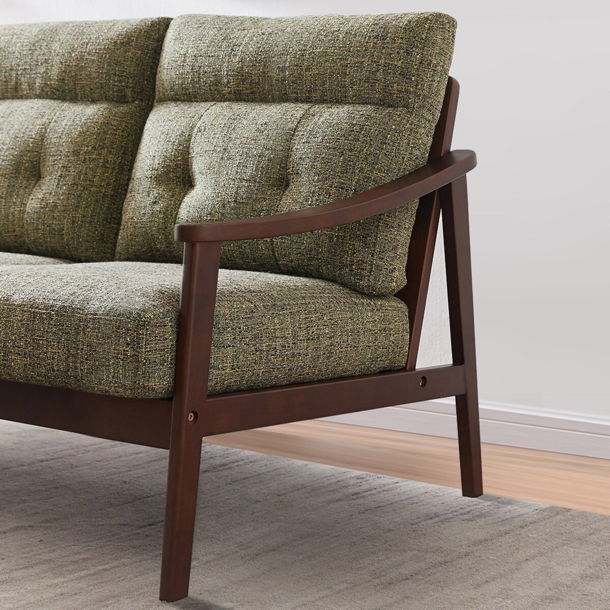 2人掛け北欧風ソファ 布張りタイプ (ZF1533 GR/BR) | ニトリネット