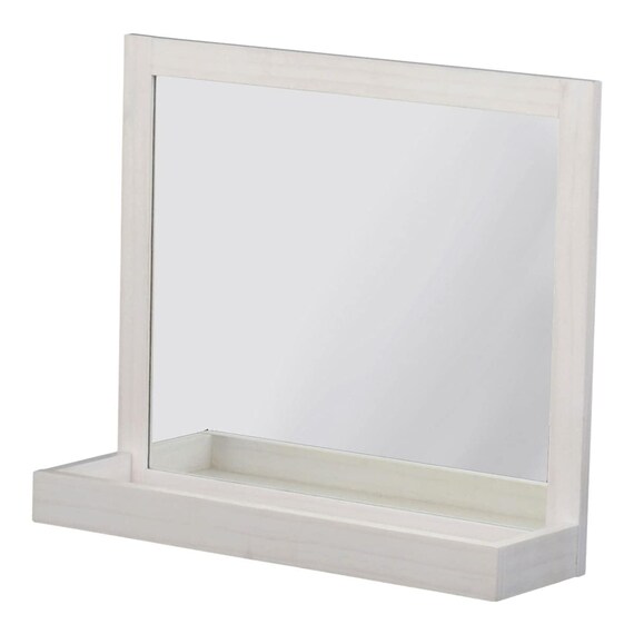 デスクや玄関に便利な大型卓上ミラー (WH) 1枚目画像