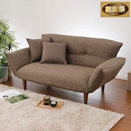 2人掛けカウチソファ クッション2個付き 合皮タイプ【期間限定価格:11/24~1/5まで】