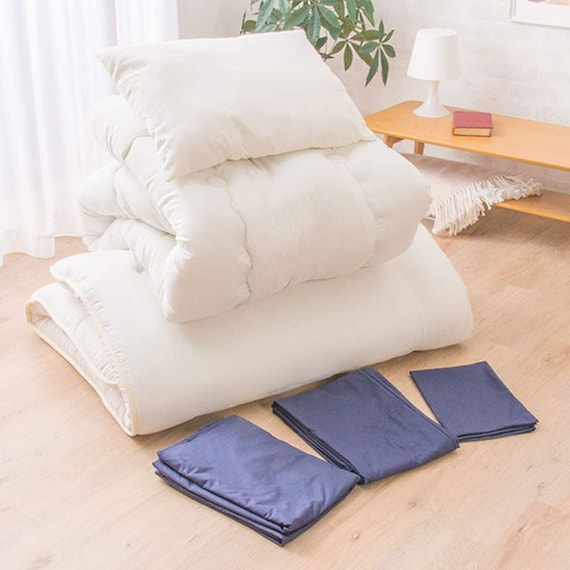 カバー付き吸汗ボリューム組布団6点セット スモールシングルショート(NV SSS) 1枚目画像