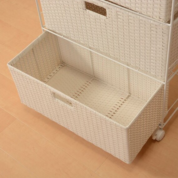 ランドリーチェスト60 深引 ホワイト(RAN-2416) 6枚目画像