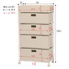 ランドリーチェスト60 深引 ホワイト(RAN-2416) 9枚目画像