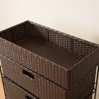 ランドリーチェスト60 深引 ダークブラウン(RAN-2416) 4枚目画像