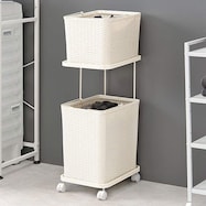 水に強いランドリー収納(角型 バスケット2杯タイプ)