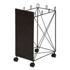 目隠し分別ダストワゴン(縦型 ダークブラウン) 1枚目画像