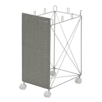 目隠し分別ダストワゴン(縦型 グレー)