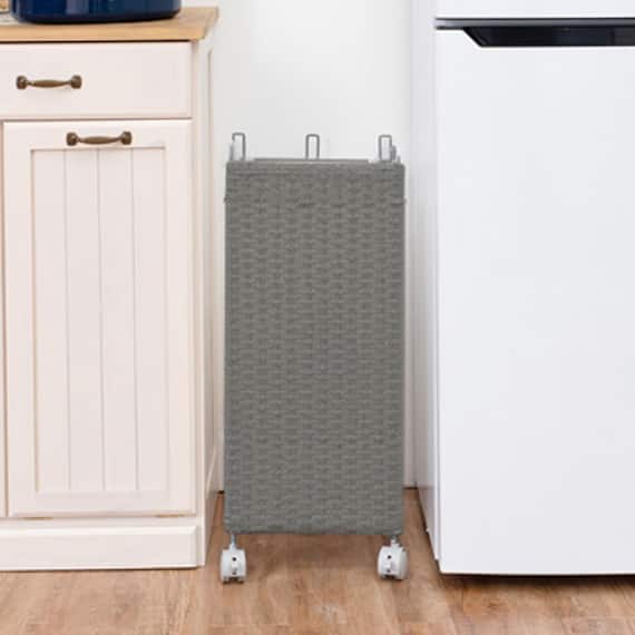 目隠し分別ダストワゴン(縦型 グレー) 3枚目画像