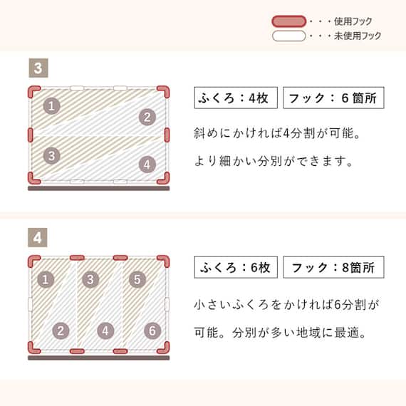 目隠し分別ダストワゴン(横型 ホワイト) 6枚目画像