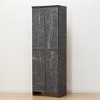 大理石調シューズラック(ハイタイプ 幅60cm ブラック) 5枚目画像