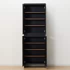 大理石調シューズラック(ハイタイプ 幅60cm ブラック) 6枚目画像