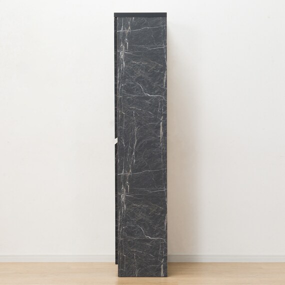 大理石調シューズラック(ハイタイプ 幅60cm ブラック) 7枚目画像