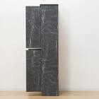 大理石調シューズラック(ハイタイプ 幅60cm ブラック) 8枚目画像