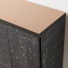 大理石調シューズラック(ハイタイプ 幅60cm ブラック) 10枚目画像