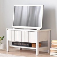 ナチュラルテイストな天然木調のテレビ台 (ローボード幅80cm WH)
