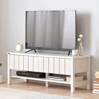 ナチュラルテイストな天然木調のテレビ台 (ローボード幅118cm WH)