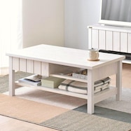 縦スリットが美しい北欧調センターテーブル (幅90cm)