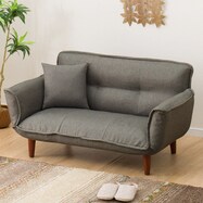 2人掛けコンパクトカウチソファ (GY)