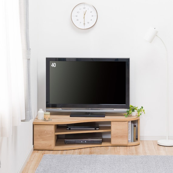 コーナー有効活用 流線形テレビボード (左寄せタイプ NA) 2枚目画像