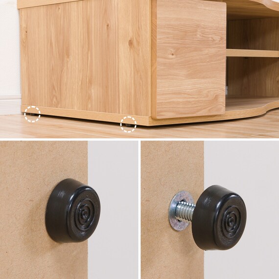 コーナー有効活用 流線形テレビボード (左寄せタイプ NA) 10枚目画像