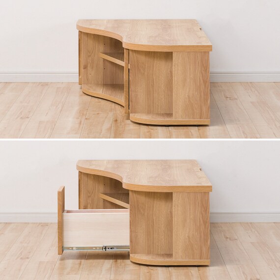 コーナー有効活用 流線形テレビボード (左寄せタイプ NA) 14枚目画像