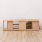 コーナー有効活用 流線形テレビボード (左寄せタイプ NA) 15枚目画像