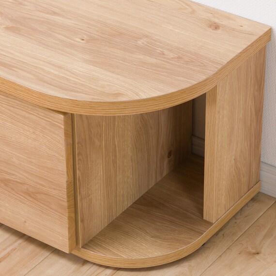 コーナー有効活用 流線形テレビボード (左寄せタイプ NA) 18枚目画像