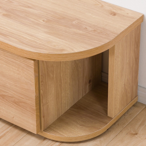 コーナー有効活用 流線形テレビボード (左寄せタイプ NA) 18枚目画像