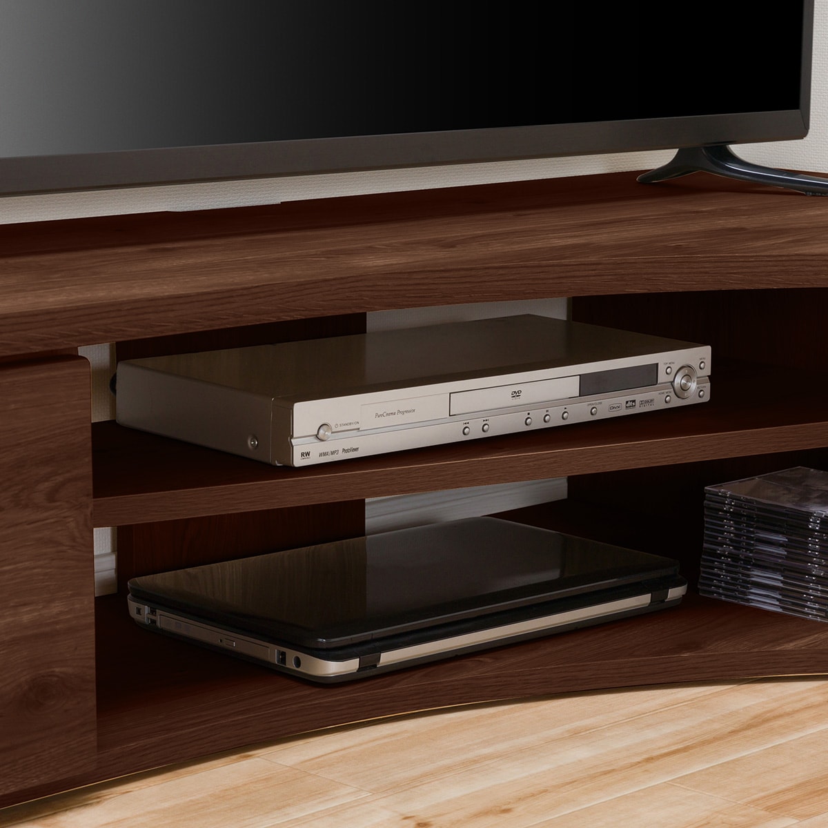 コーナー有効活用 流線形テレビボード (右寄せタイプ WAL) | ニトリ